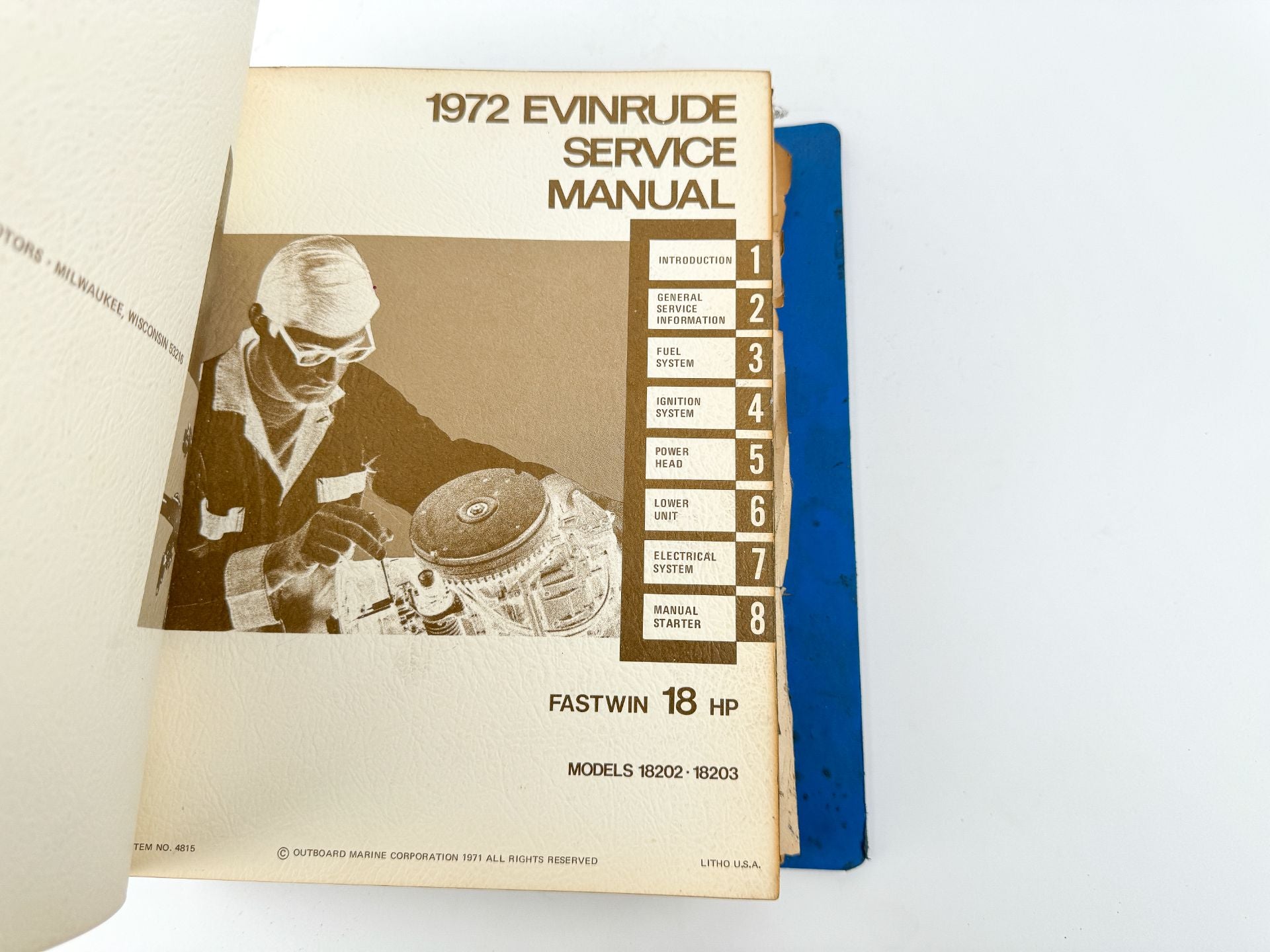 1971-1972 Evinrude Service Manual Book Set