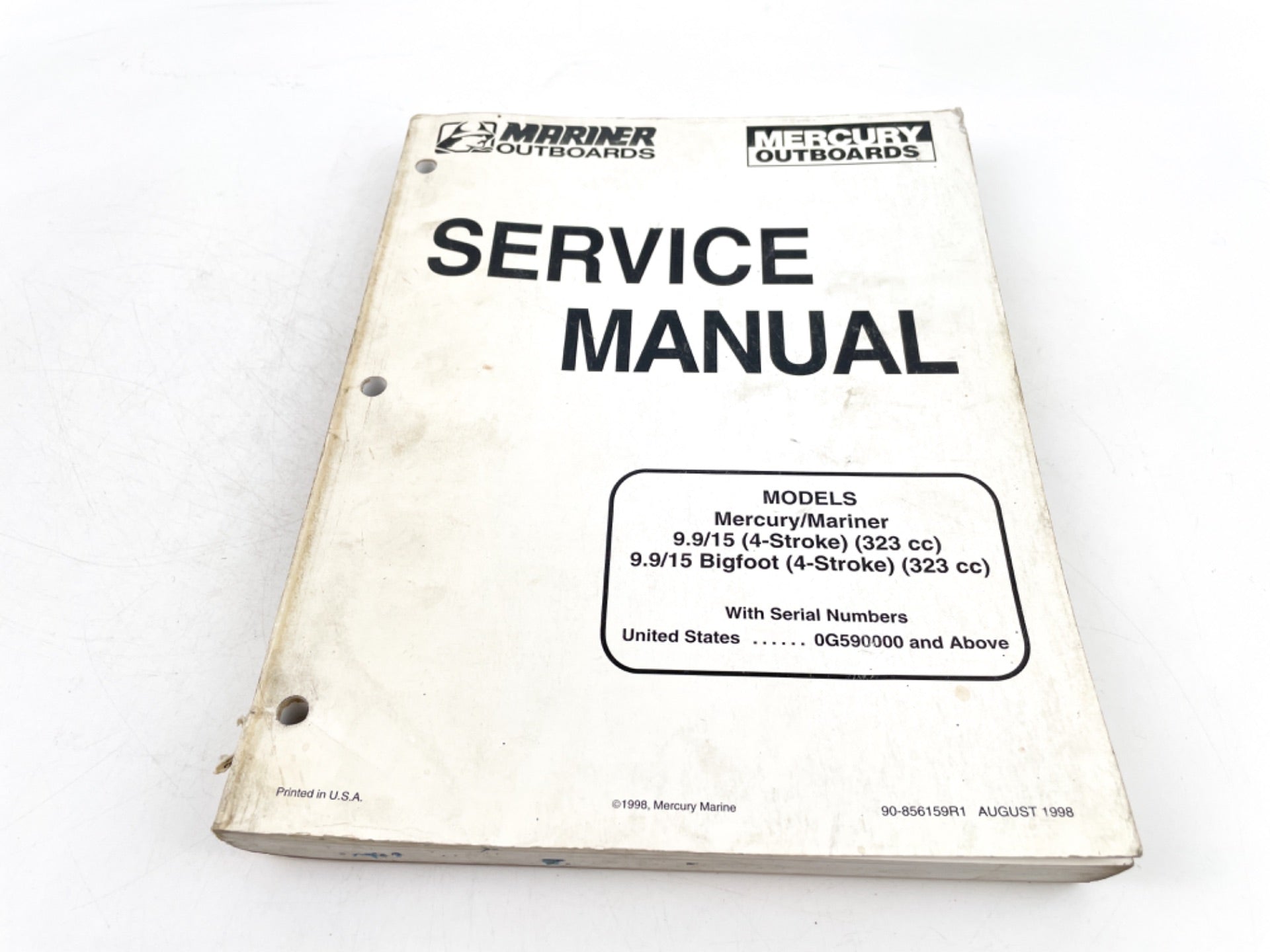 1998 Mercury/Mariner 9.9/15 BigFoot 4-Stroke 323cc Service Manual 90-856159R1