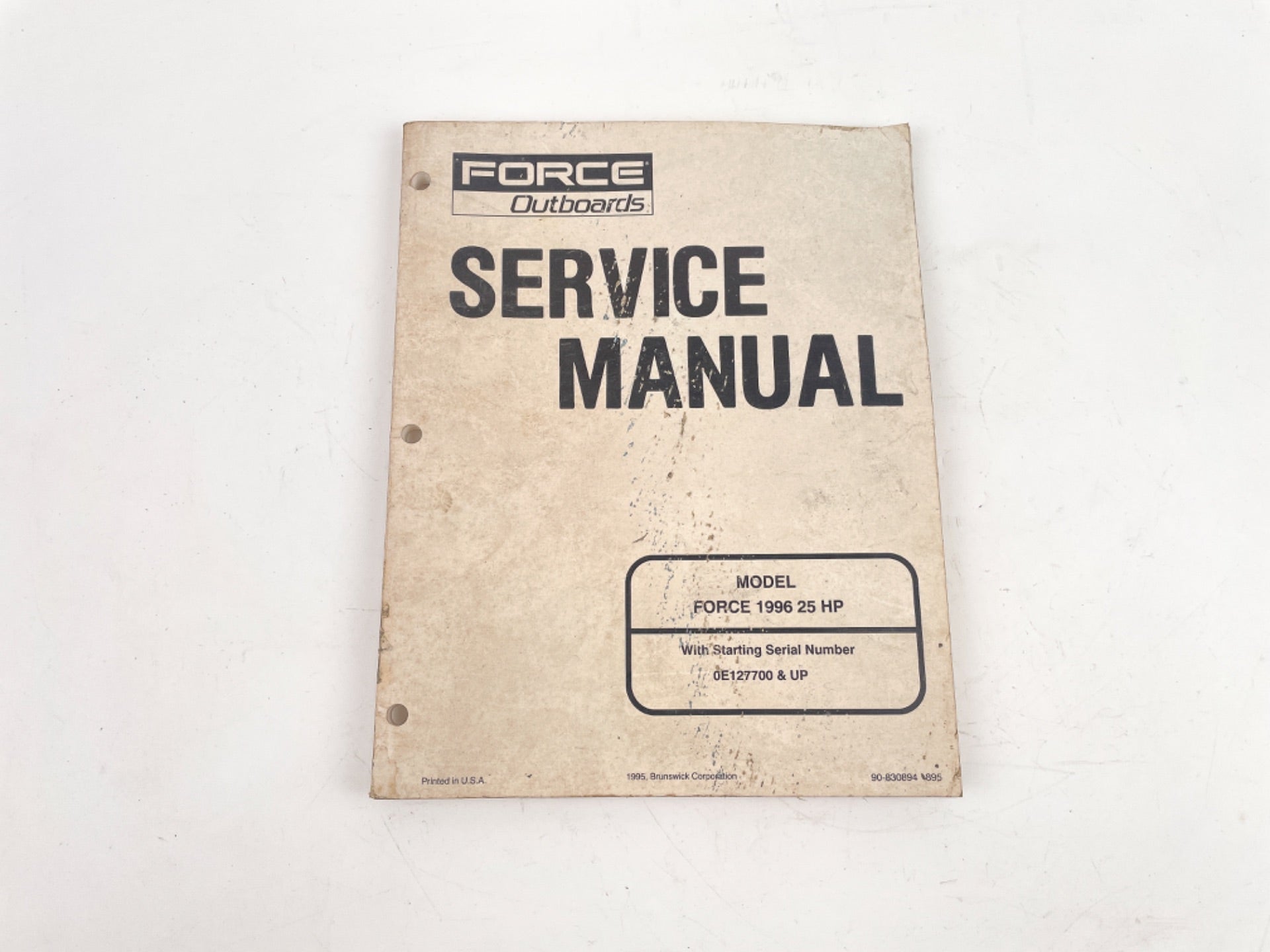 1998 Force Service Manual Model 25 HP Boat Engine Outboard Item 90-830894R1