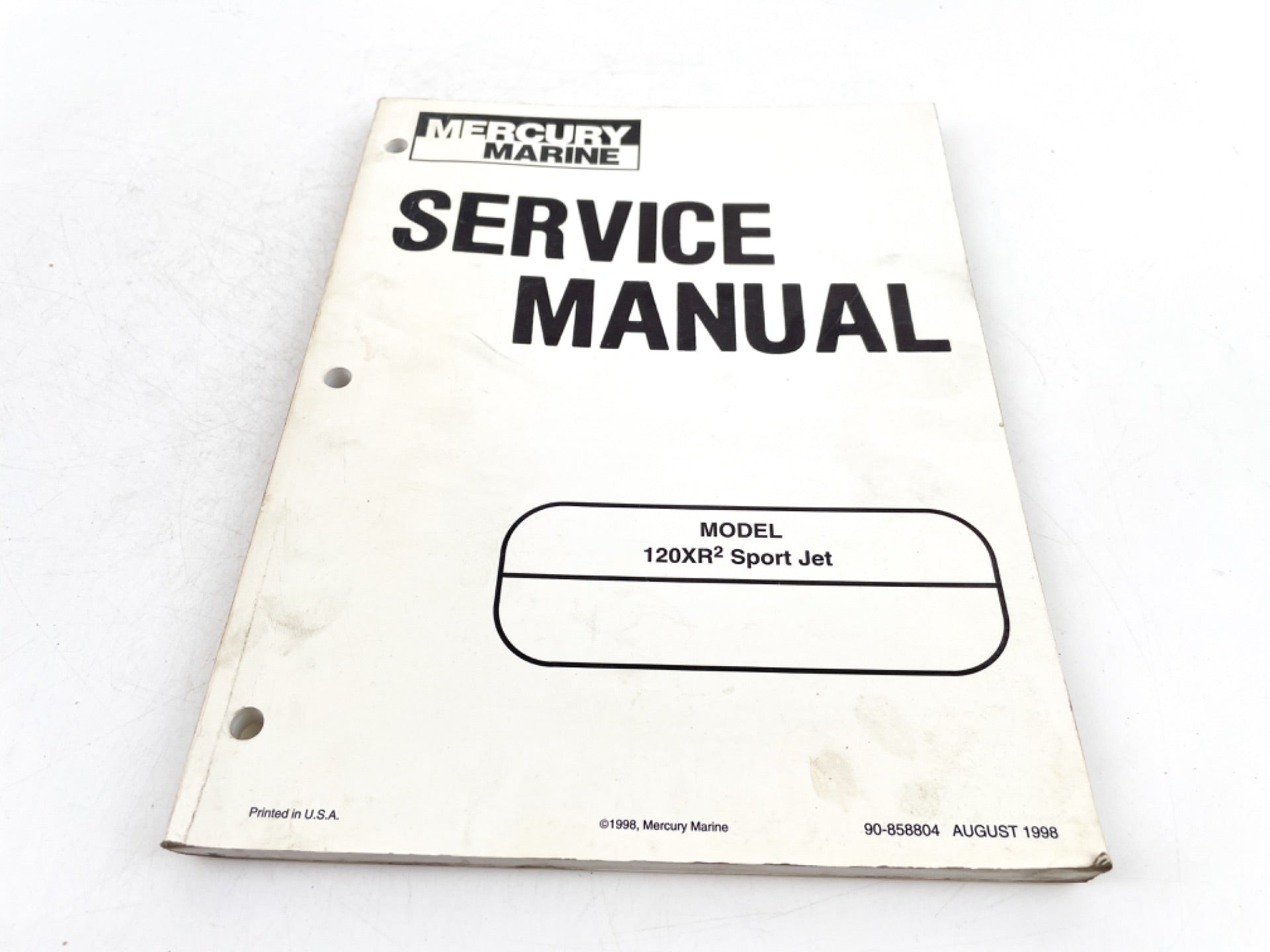 Mercury Service Manual, 120XR2 Sport Jet 90-858804