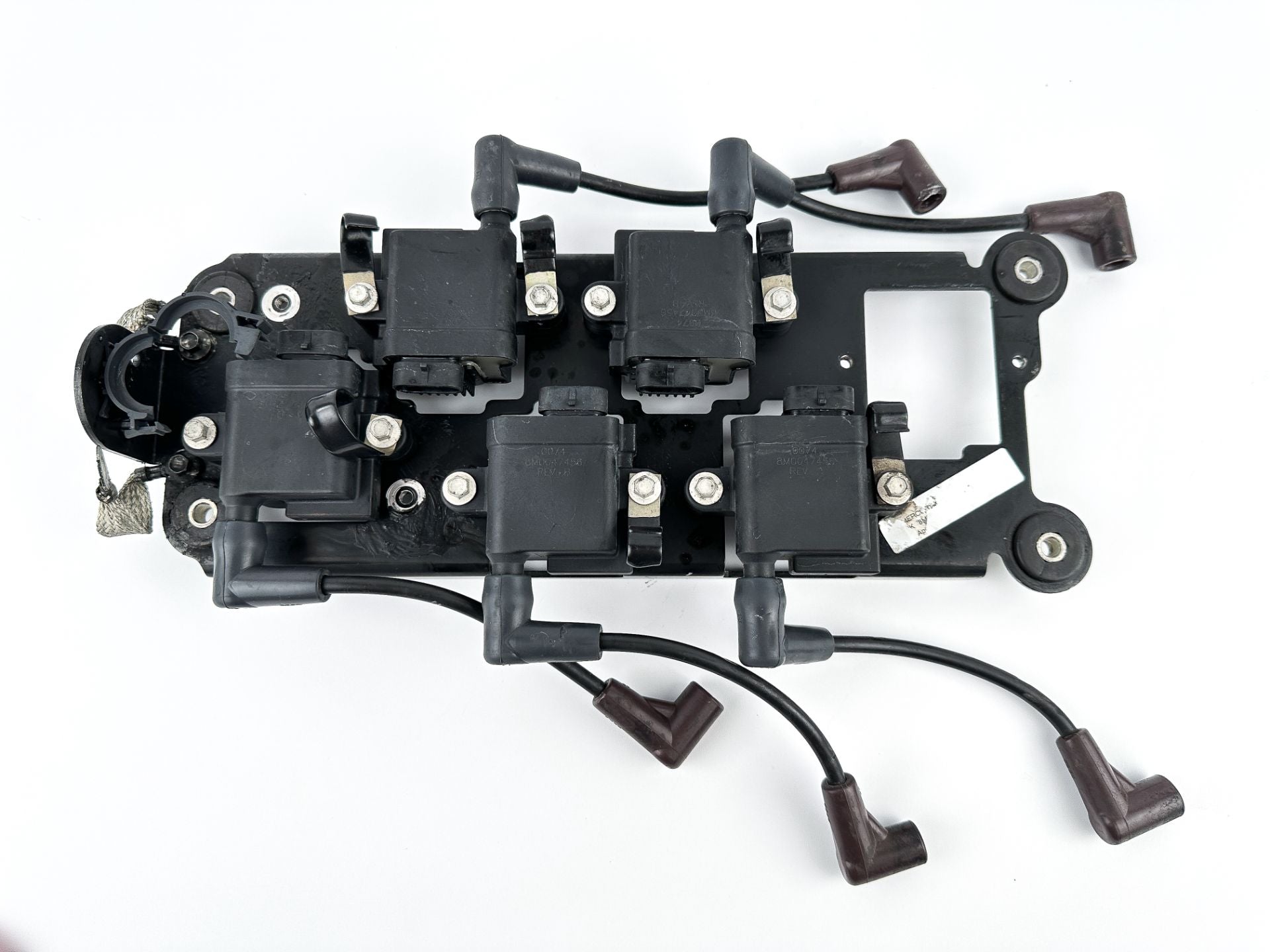 2014 Mercury 250 HP 2 Stroke Outboard Ignition Coil Set W/ Plate 879984A1 OEM