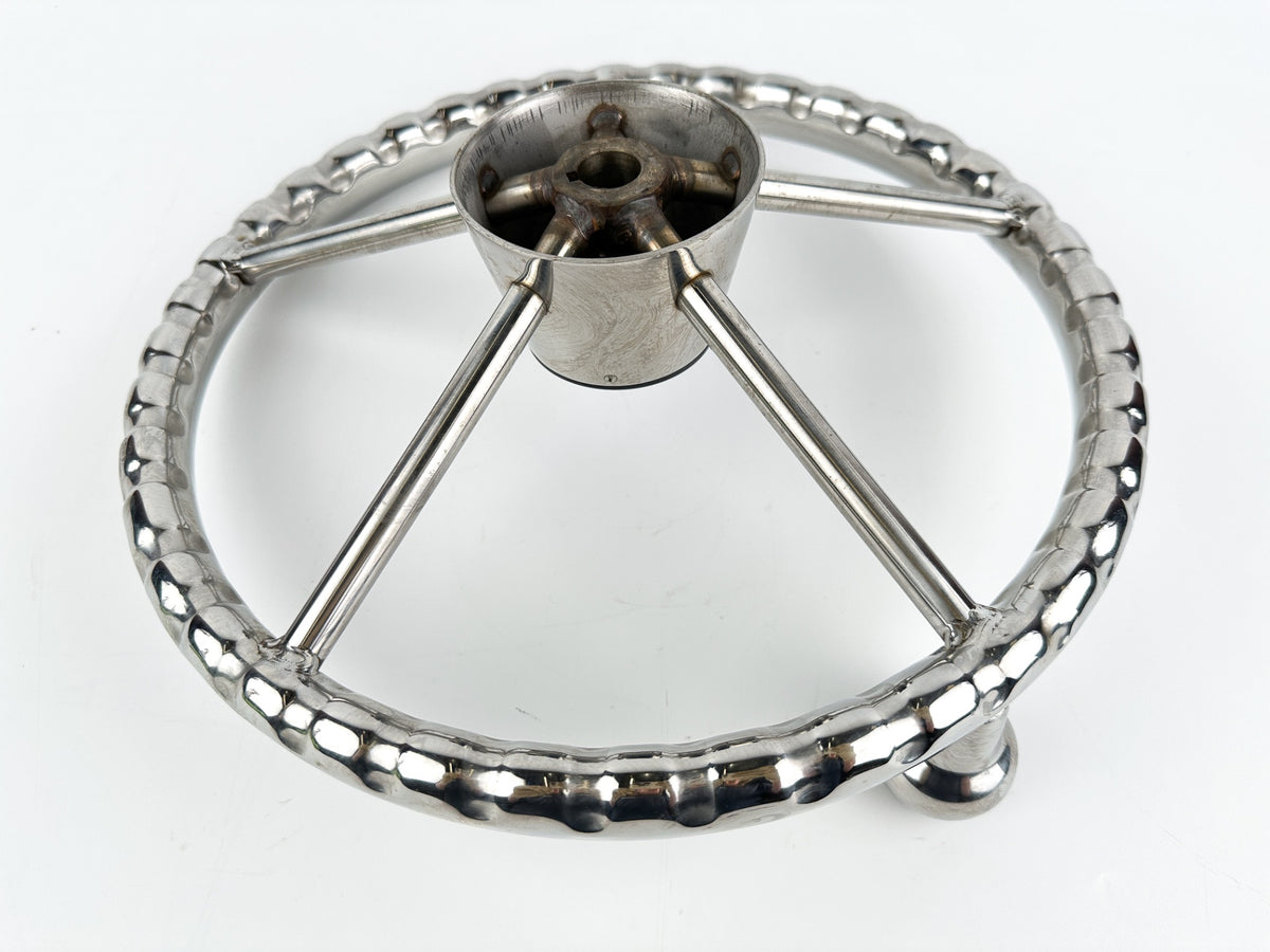 Boston Whaler Stainless Steel Steering Wheel W/ Turning Knob 13" 5 Spoke