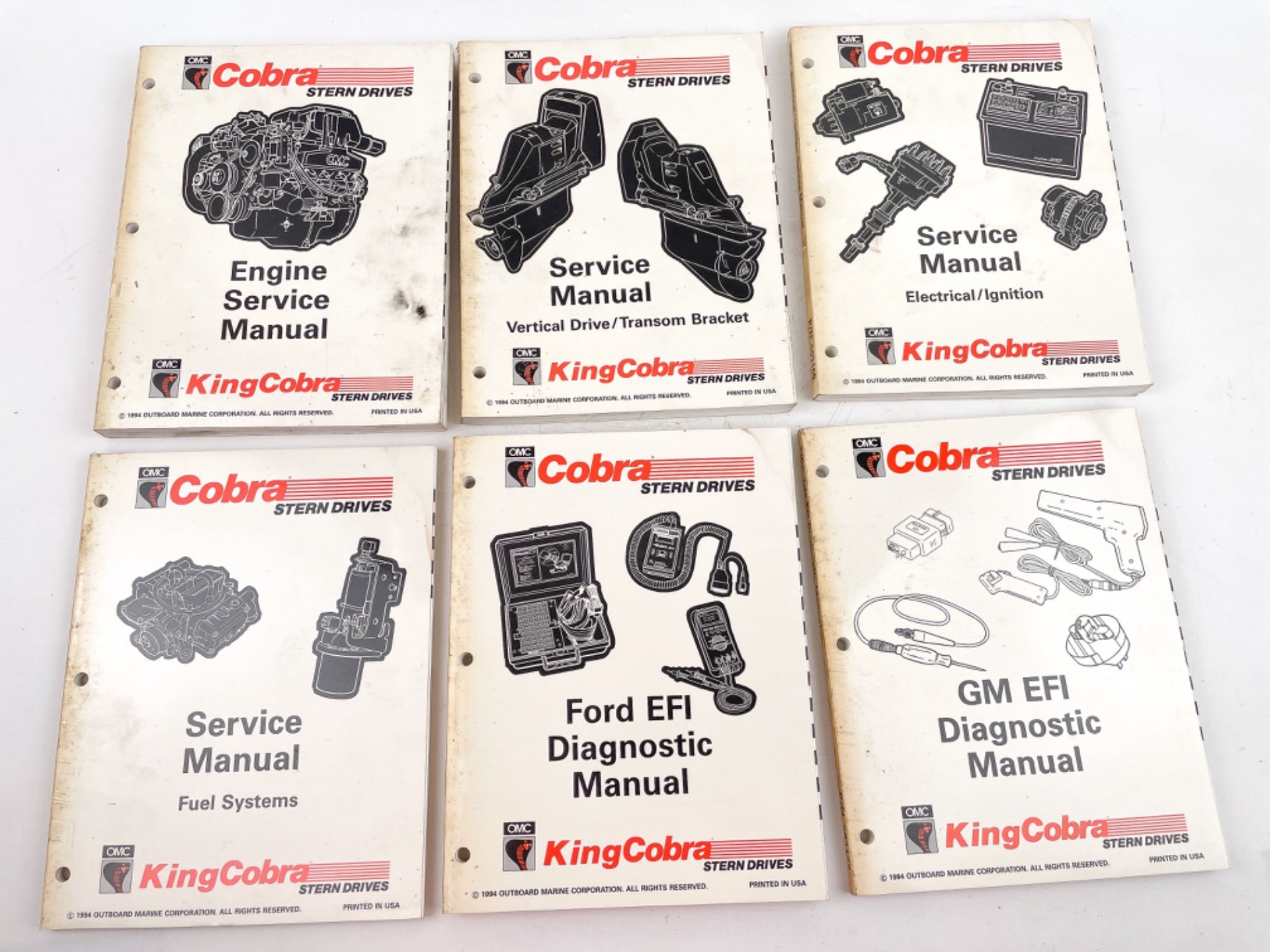 OMC Cobra Stern Drives HU Service Diagnostic Manuals SET 503166