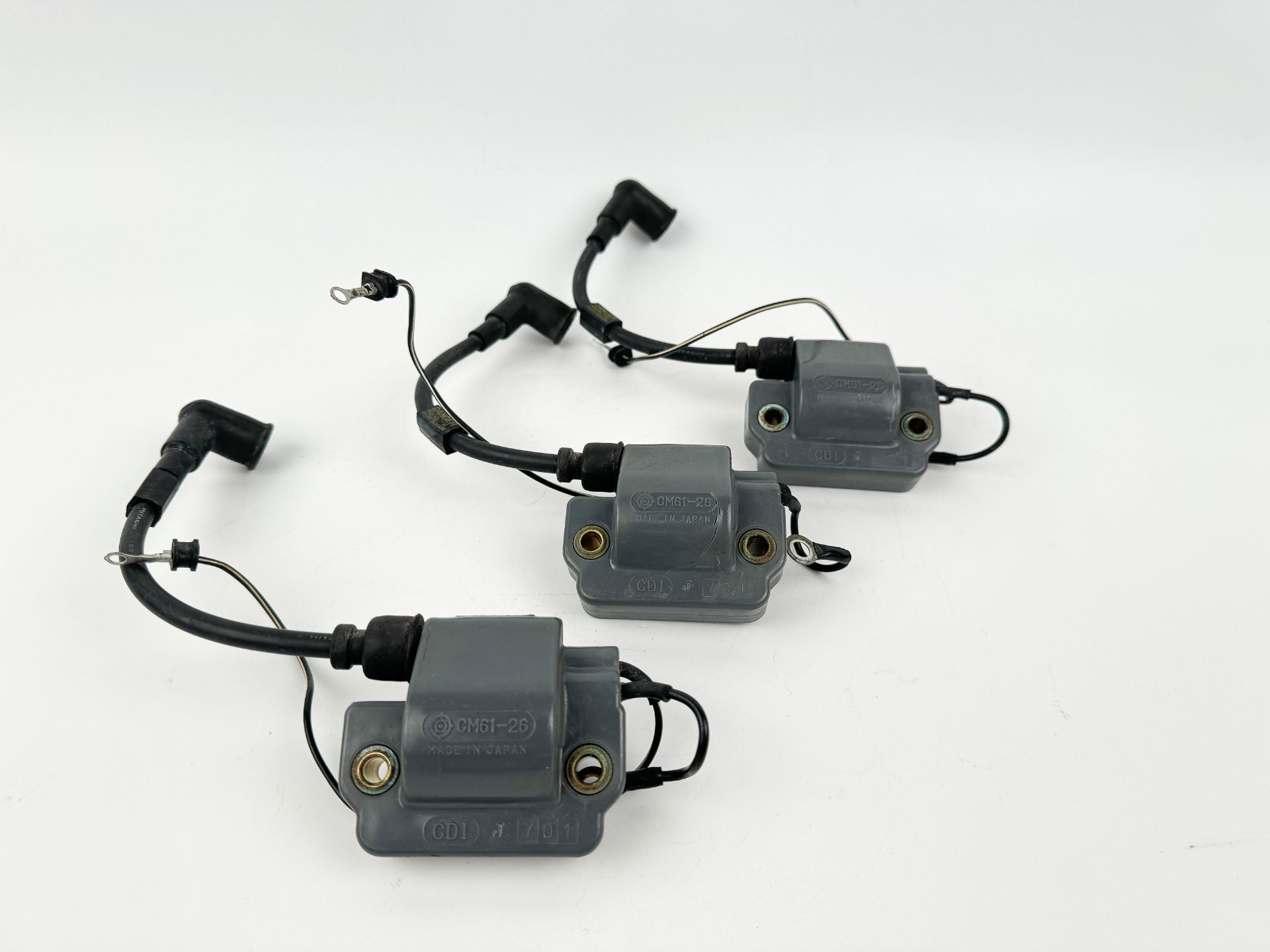 1987 Yamaha 90 HP 2 Stroke Outboard Ignition Coil Set 697-85570-10-00 OEM