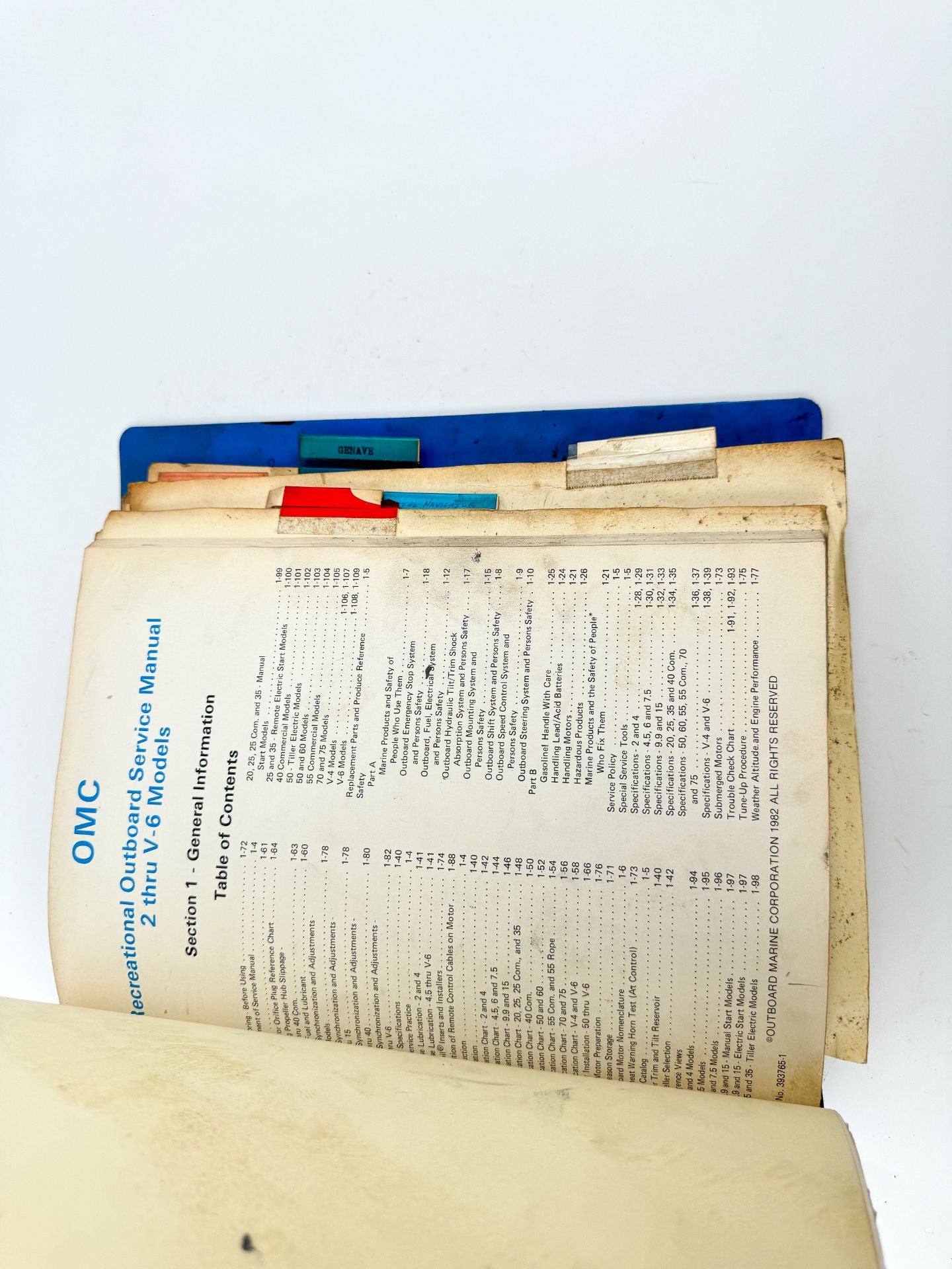 1982 OMC Service Manual Book Set