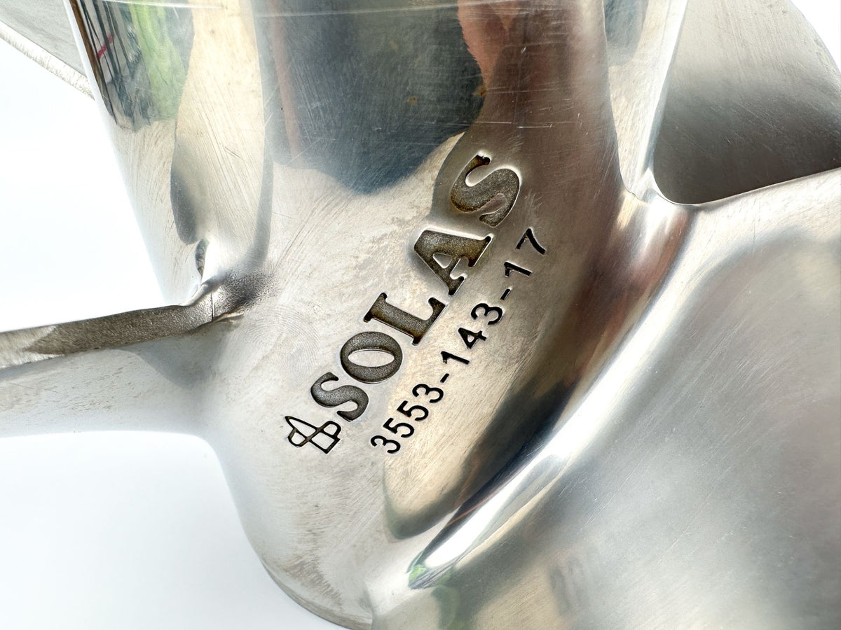 Solas Stainless Steel 4 Blade Propeller Prop 14 1/4" X 17P Right Hand