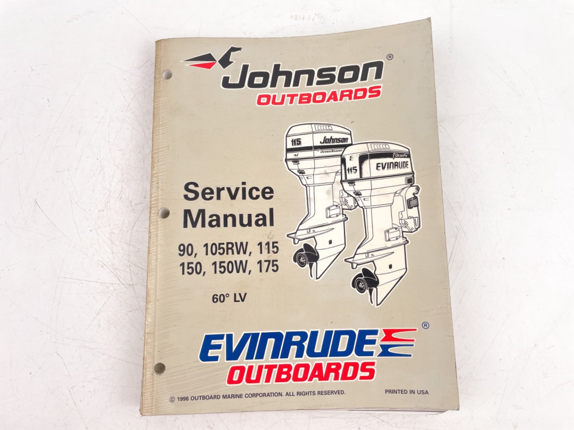 1996 Johnson Evinrude 90, 105RW, 115, 150, 150W, 175 Service Manual 507268