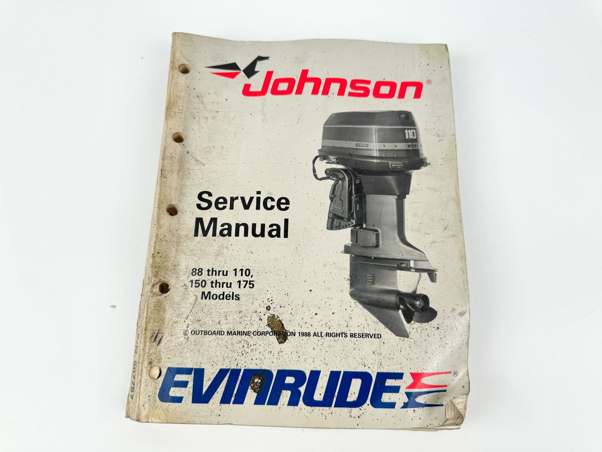 OEM 1989 OMC Evinrude Johnson CE 88-110 150-175 HP Service Manual 507757