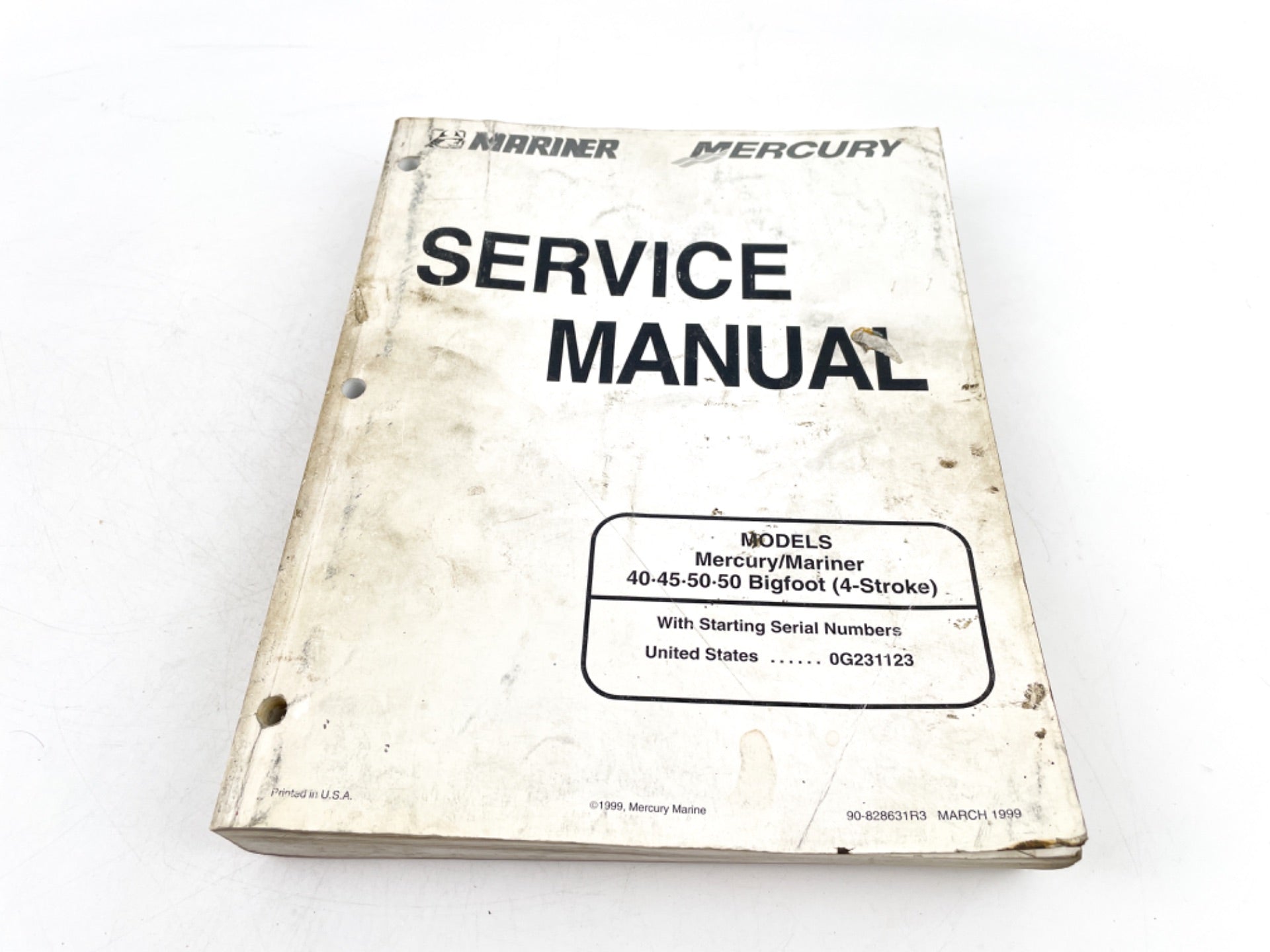 Mariner Mercury 40 45 50 HP Bigfoot 4 Stroke Service Manual 90-828631R3