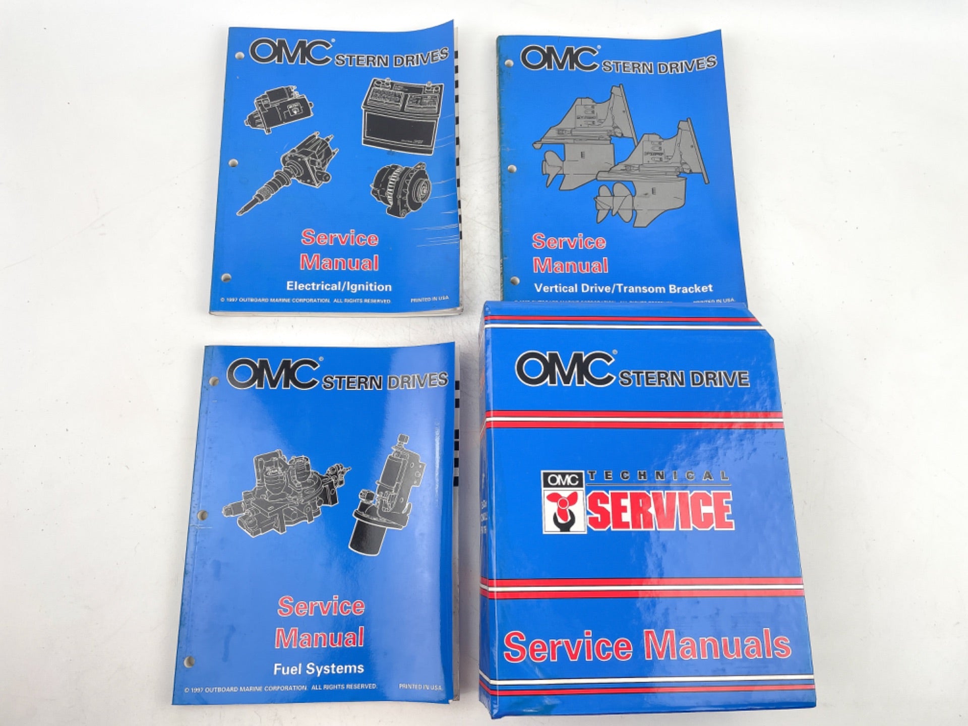 1998 OMC Stern Drive "BY" 5 Book Service Manual Set 501197