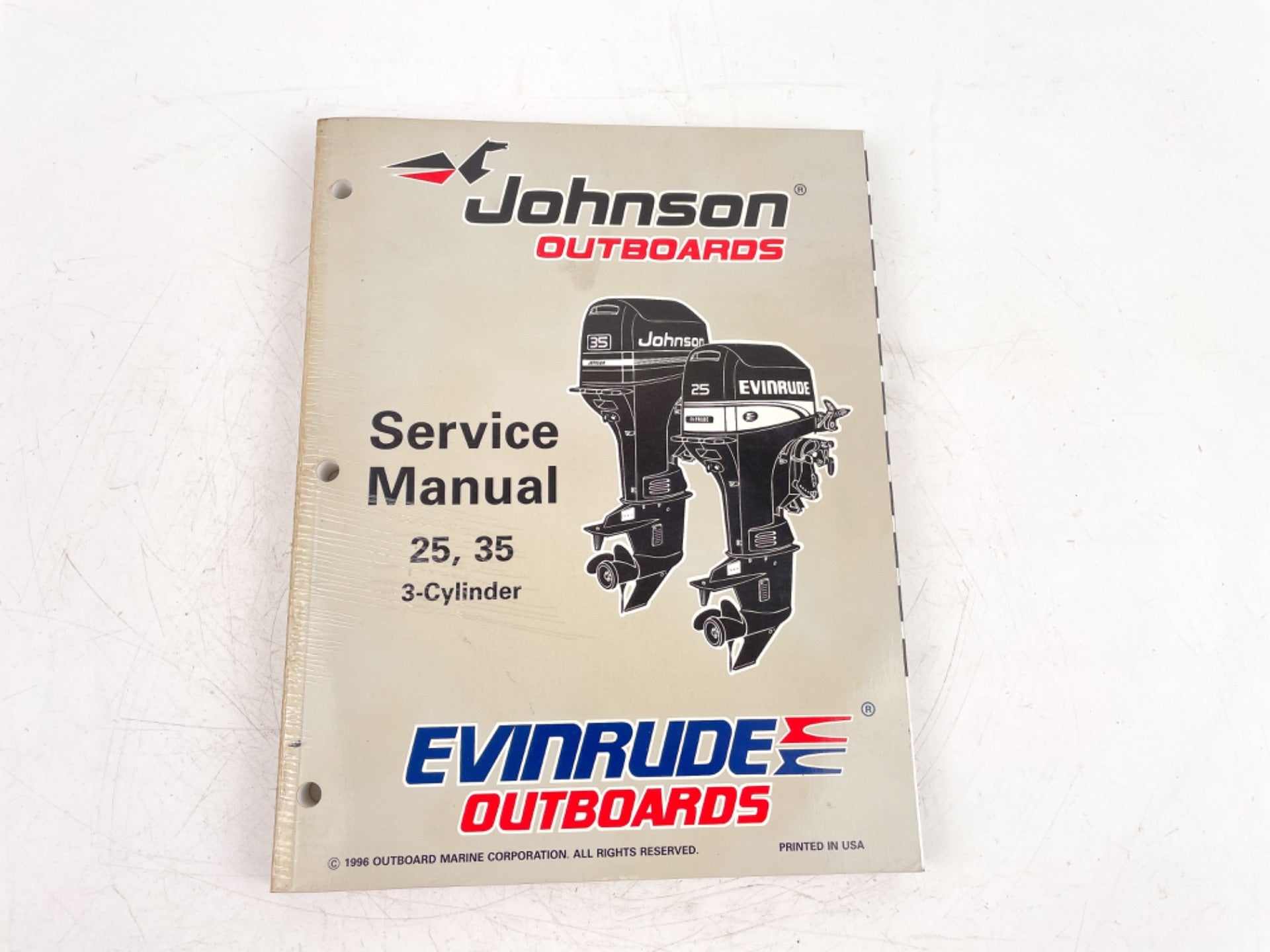 1997 EU Johnson Evinrude outboard 25 35 hp 3 cylinder factory manual 507264