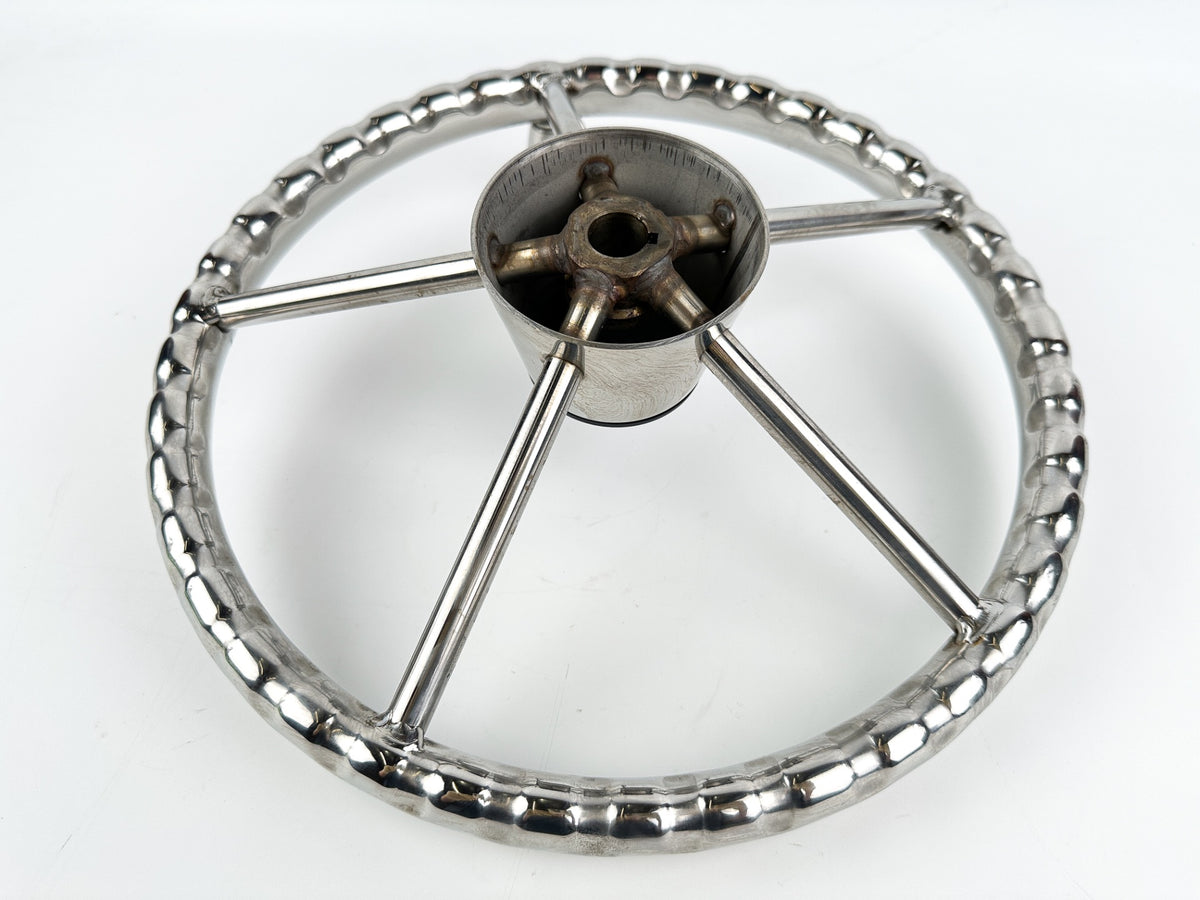 Boston Whaler Stainless Steel Steering Wheel W/ Turning Knob 13" 5 Spoke