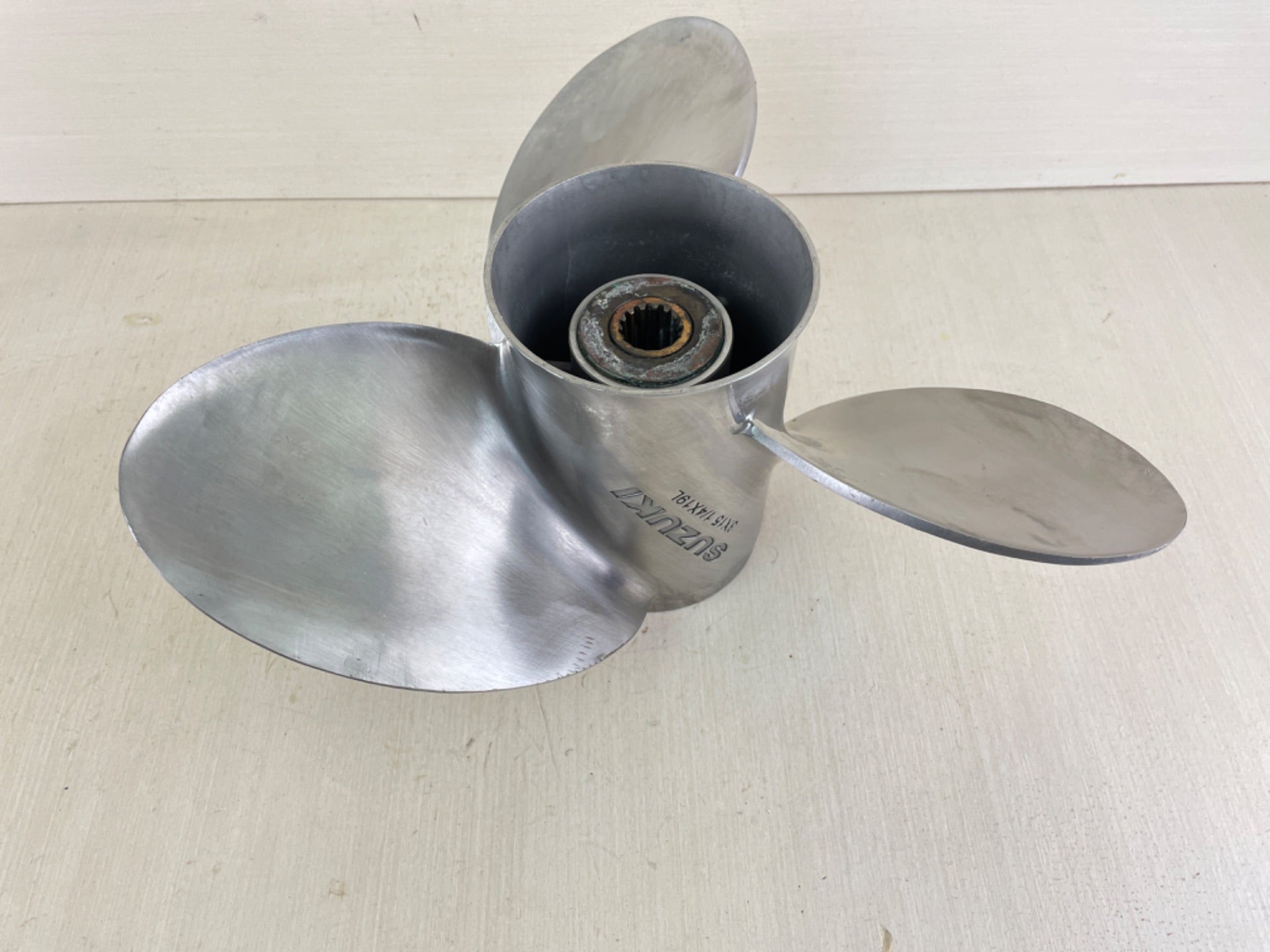 Suzuki Stainless Steel Propeller Prop 15 1/4" x 19P 3 Blade Left Hand