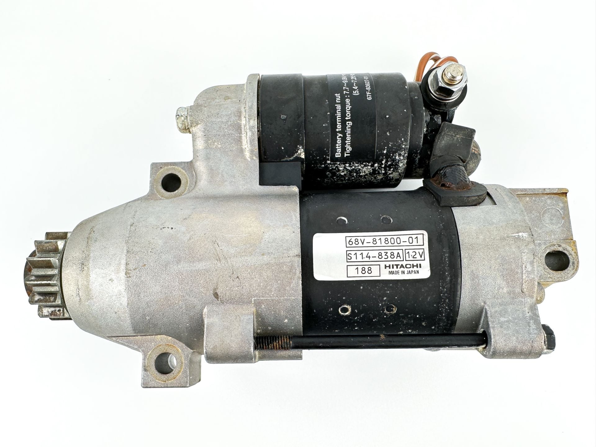 2011 Yamaha 115 HP 4 Stroke Outboard Starter Motor 68V-81800-01-00 OEM