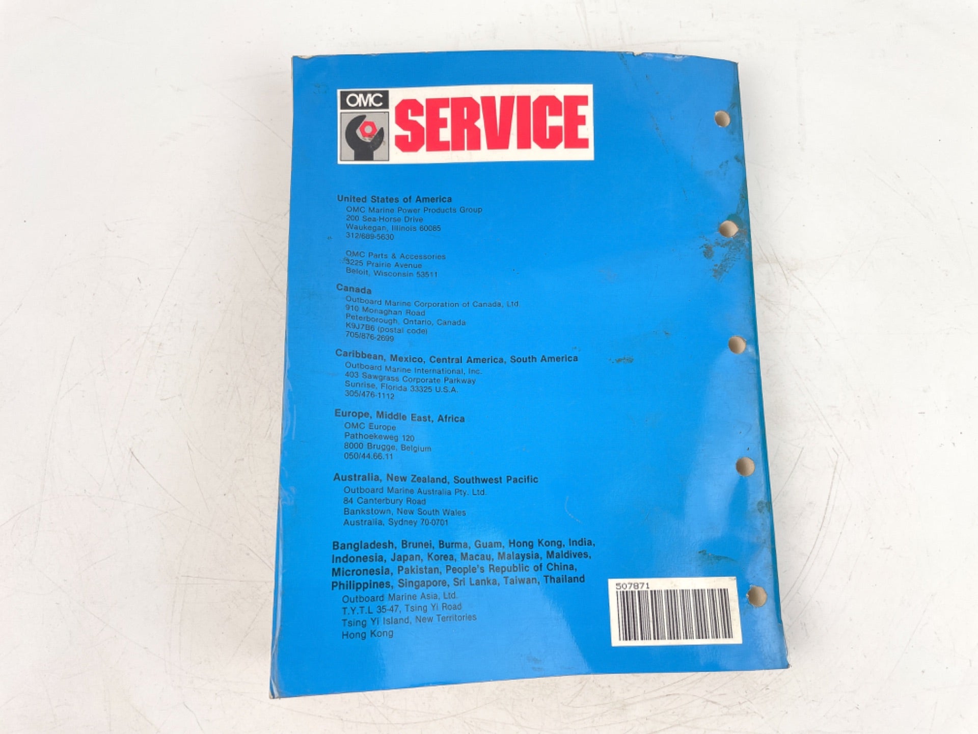 OEM 1989 JOHNSON/E OUTBOARD SERVICE MANUAL 9.9-30 MODELS 507871