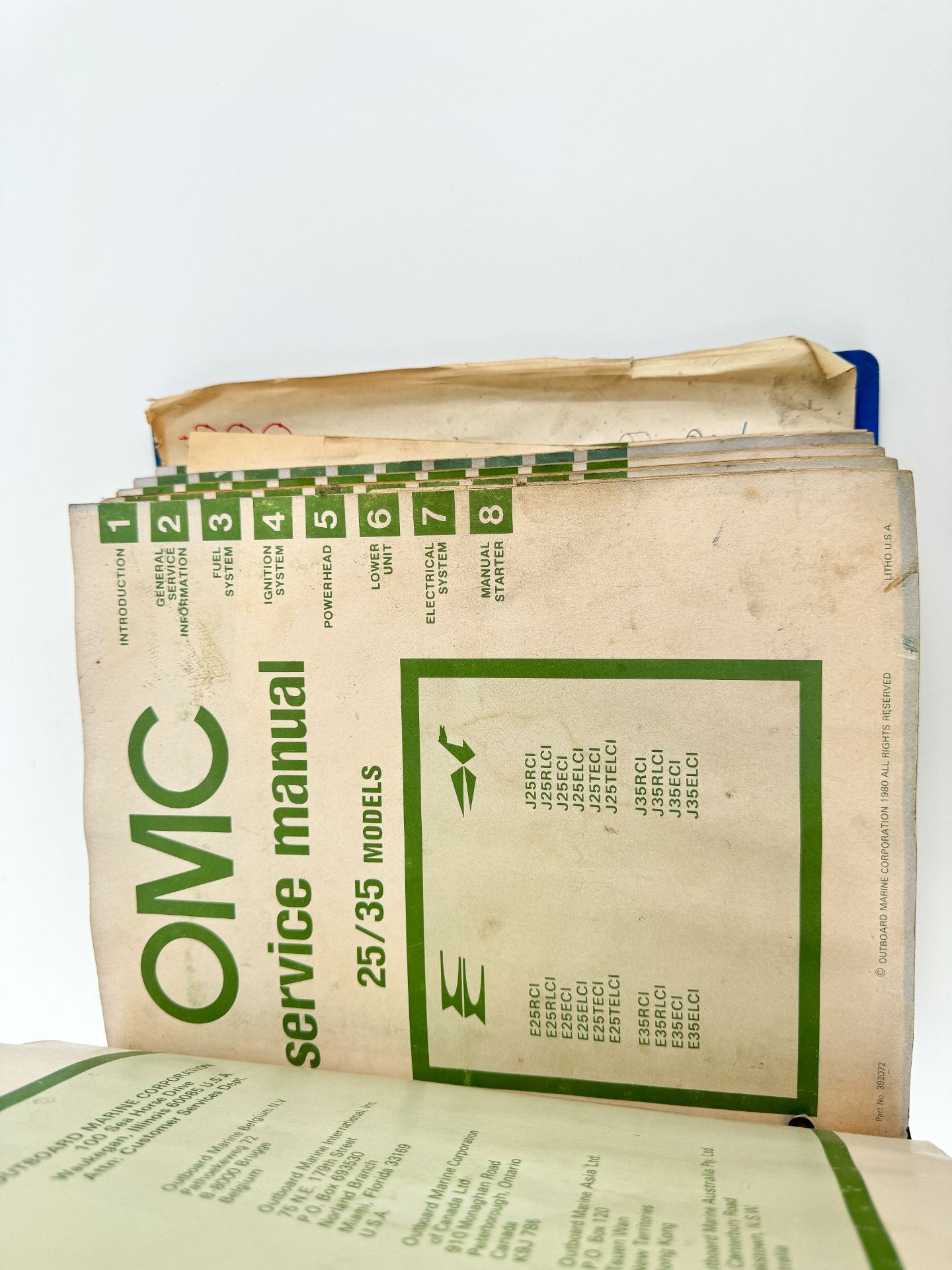 1980 OMC Service Manual Book Set