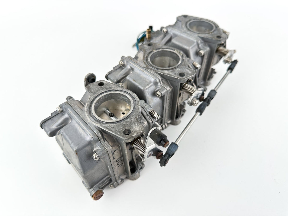 2003 Yamaha 70 HP 2 Stroke Outboard Carburetor Set 6H3-14301-0A-00 OEM